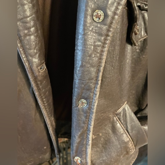 Short(to waist) bovine/bull hide bomber button up, Lge by J.Persy for Marvin Ric - Picture 5 of 15